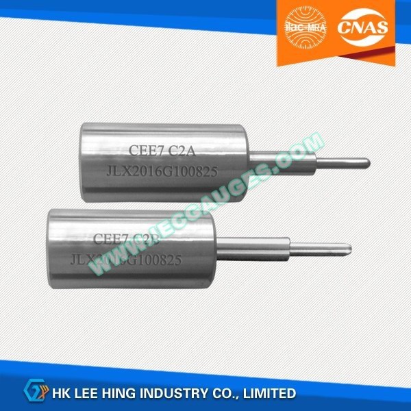 CEE7 C2 Gauges for 10/16A 250V Two-pole socket-outlets and Two-pole Plugs with Pin-type Earthing-contact